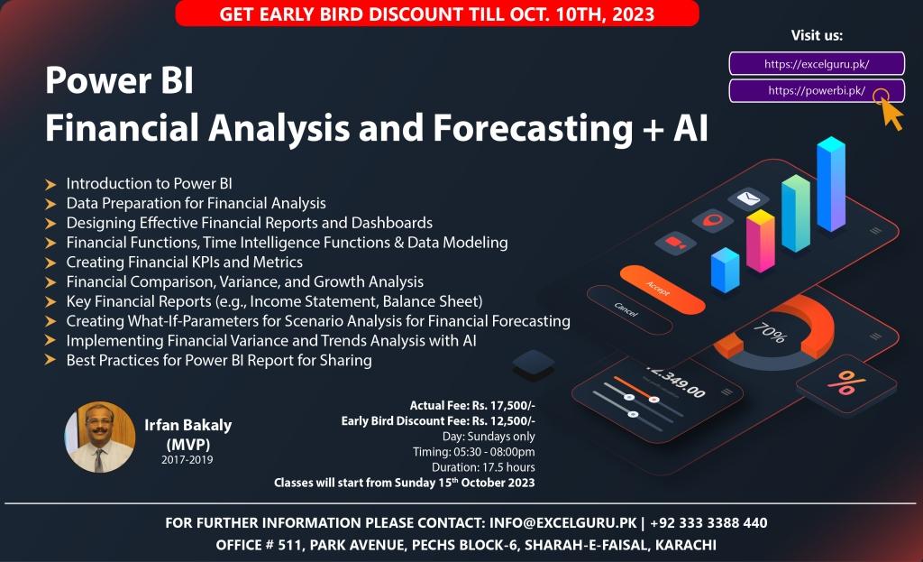 Power BI for Financial Analysis and Forecasting + AI