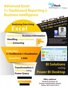 Advanced Excel for Dashboard Reporting & Business Intelligence - 1 Pager
